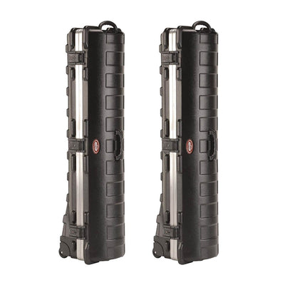 SKB Cases Deluxe ATA Hard Plastic Storage Wheeled Cart Golf Travel Case, 2 Pack - VMInnovations