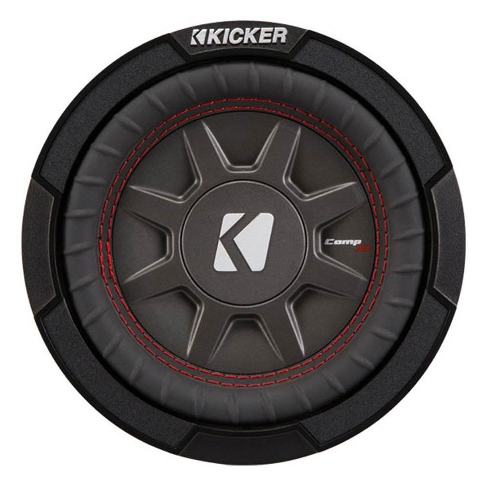 Kicker CompRT Single 6.75 Inch 300 Watt Max 1 Ohm Shallow Car Subwoofer (2 Pack)