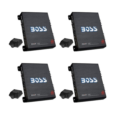 BOSS 600W 2-Channel Ch MOSFET Car Audio Power Amplifier Amp & Remote (4 Pack)