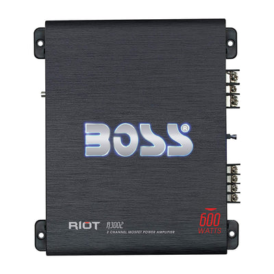 BOSS 600W 2-Channel Ch MOSFET Car Audio Power Amplifier Amp & Remote (2 Pack)