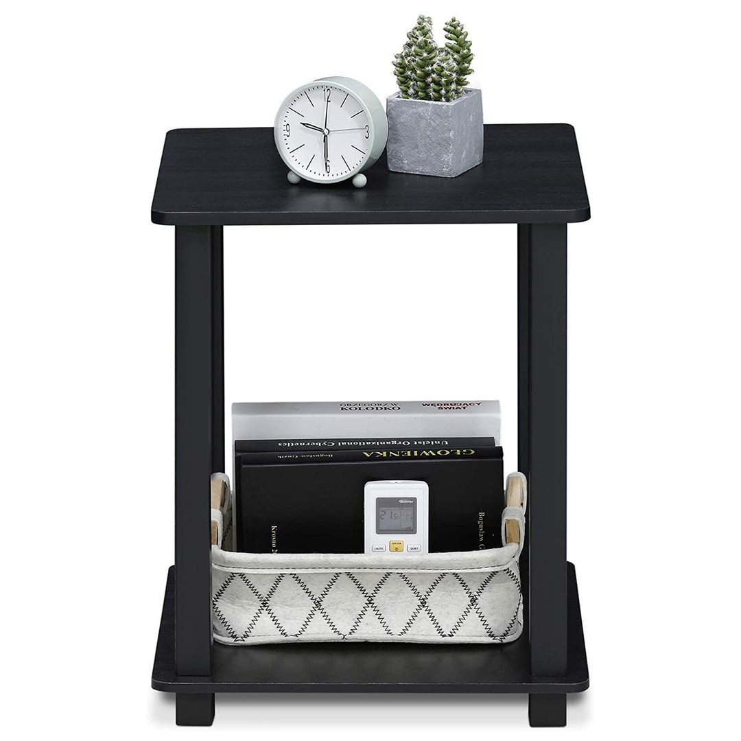 Furinno Simplistic Wooden Sturdy Flat Top Decor End Tables, Black (2 Pack)(Used) - VMInnovations