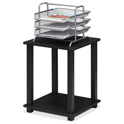 Furinno Simplistic Wooden Sturdy Flat Top Decor End Tables, Black (2 Pack)(Used) - VMInnovations