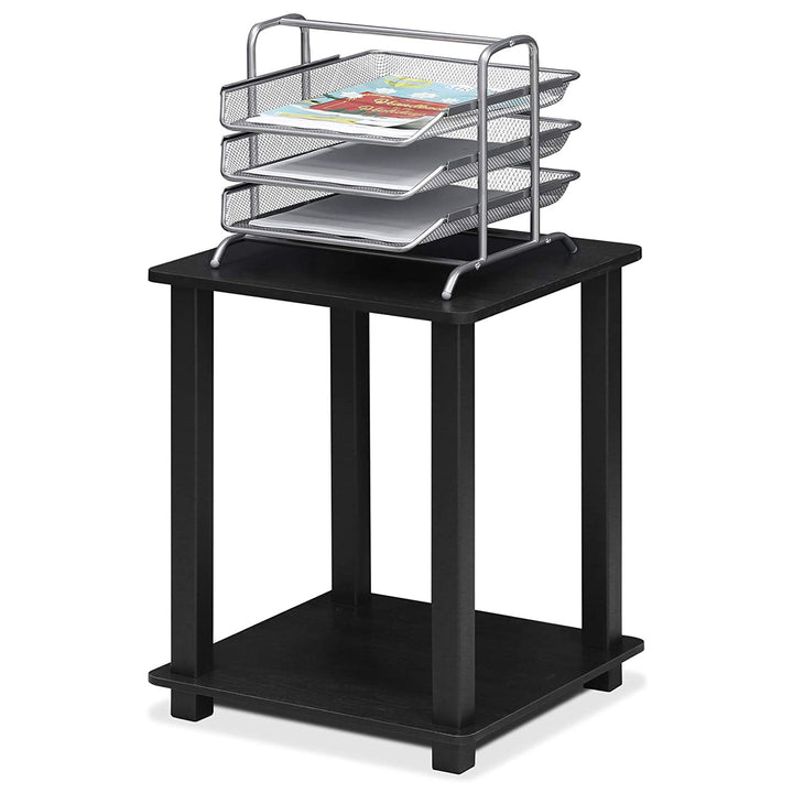 Furinno Simplistic Wooden Sturdy Flat Top Decor End Tables, Black (2 Pack)(Used) - VMInnovations