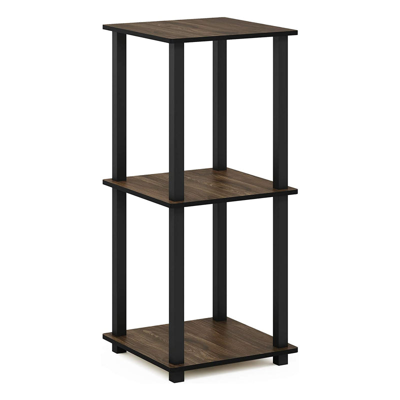 Furinno Simplistic Wooden Flat Top Home Decor End Tables, Walnut (2 Pack) (Used)