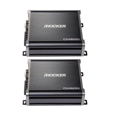 Kicker 43CXA6001 600 Watt RMS Monoblock Amp One Channel Power Amplifier (2 Pack)