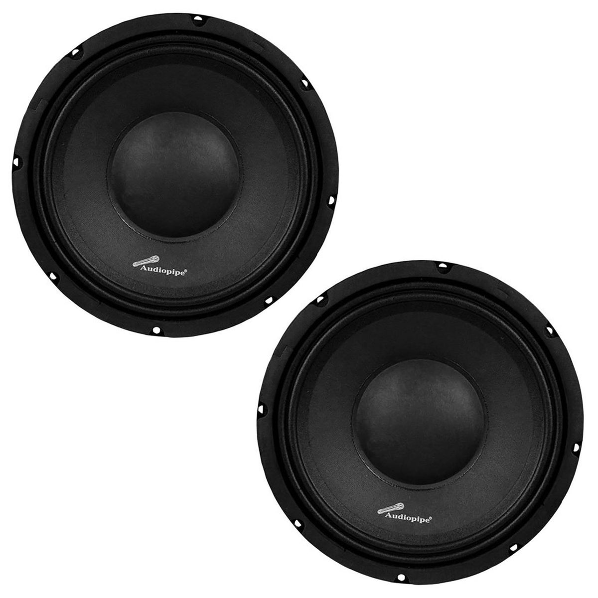 Audiopipe APSP1050 10 Inch 700 Watt Dynamic Mid Range Car Loudspeaker (2 Pack)