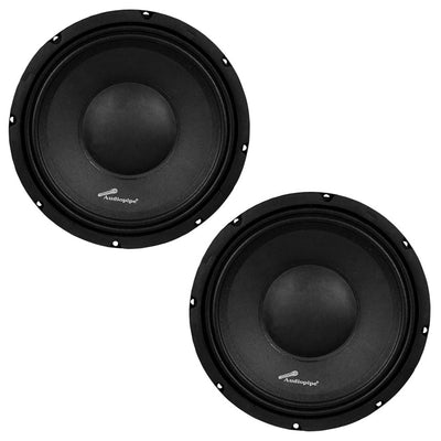 Audiopipe APSP1050 10 Inch 700 Watt Dynamic Mid Range Car Loudspeaker (2 Pack)