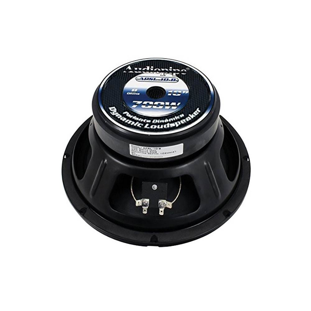 Audiopipe APSP1050 10 Inch 700 Watt Dynamic Mid Range Car Loudspeaker (2 Pack)