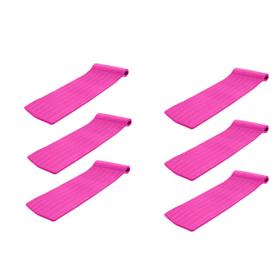 Texas Recreation Serenity 70 In. Foam Lounger Pool Float, Flamingo Pink (6 Pack)