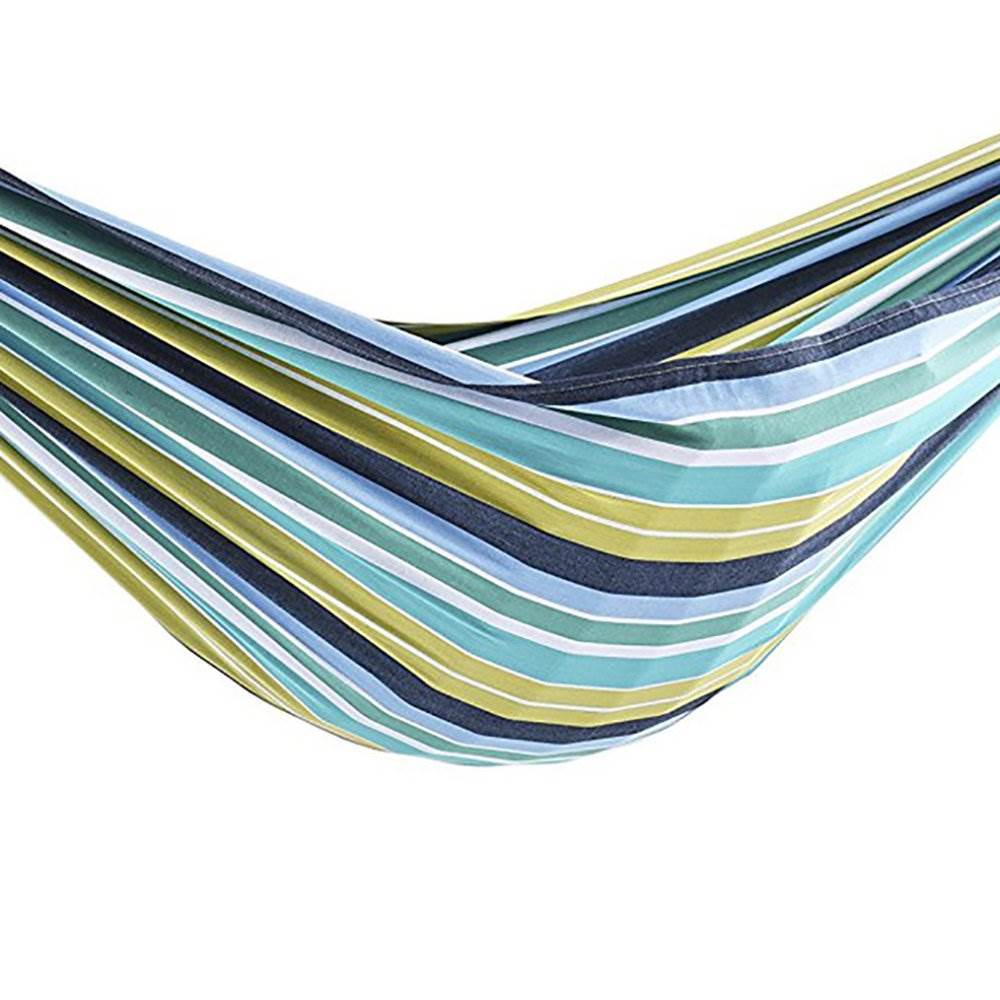 Vivere Brazilian Style Cotton 1 Person Outdoor Patio Hammock, Cayo Reef (2 Pack)