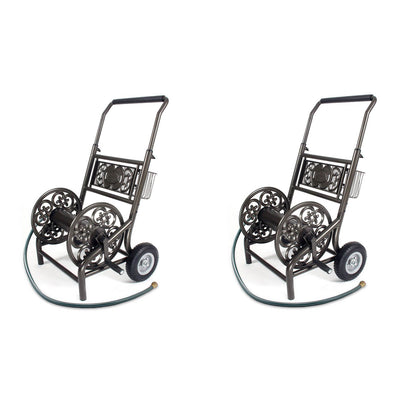Liberty Garden Outdoor Garden Water Hose Reel Storage and Holder Cart (2 Pack) - VMInnovations