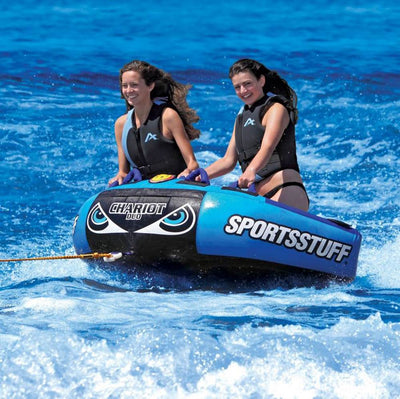 SPORTSSTUFF Chariot Duo Double Rider Lake Boat Towable Tube (2 Pack)