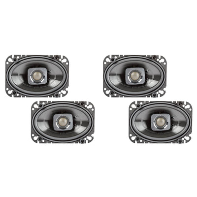 Polk Audio 4x6" 150W 2-Way Car/Marine Coaxial Speakers Stereo Black (4 Pack)