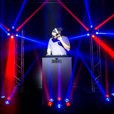Chauvet DJ Helicopter Q6 Rotating Multi Beam & Lighting Effect (2 Pack)