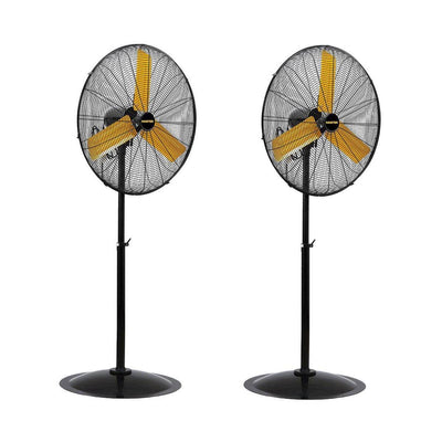 Master Professional 24" High Velocity Oscillating Pedestal Steel Fan (2 Pack) - VMInnovations
