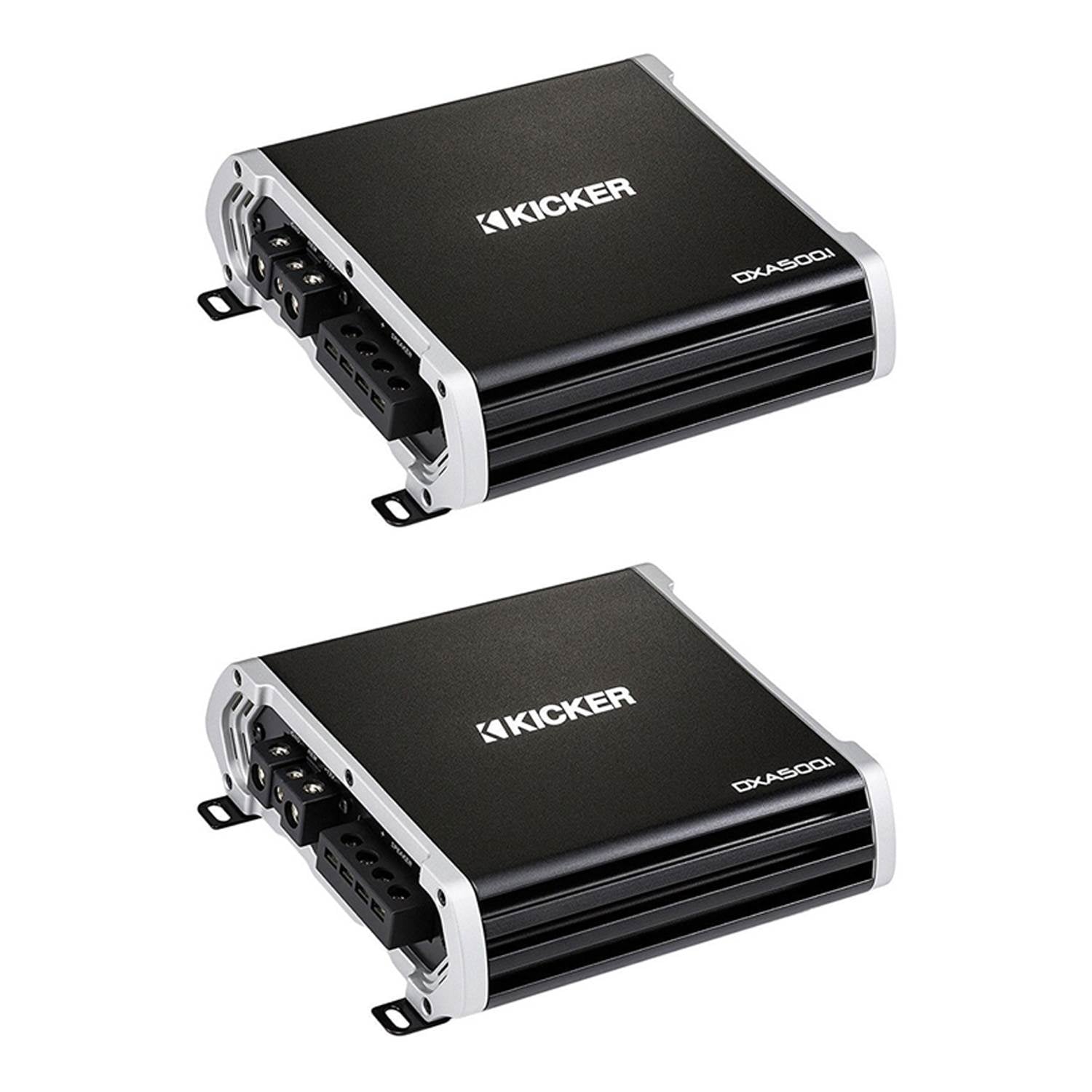 Kicker DXA 500 Watt Monoblock Class D Subwoofer Car Audio Amplifier (2 Pack)