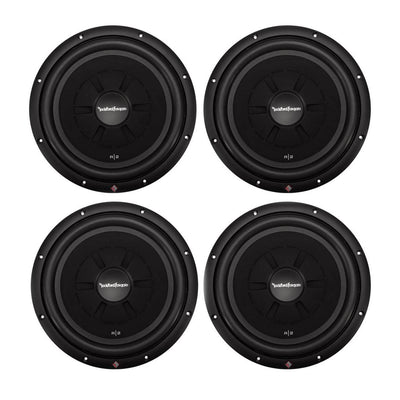 Rockford Fosgate Shallow 12" Prime R2 500 Watt 2-Ohm DVC Subwoofer (4 Pack)