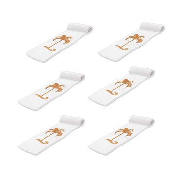 TRC Recreation Sunsation 70" Raft Lounger Pool Float, Bronze Palm White (6 Pack)