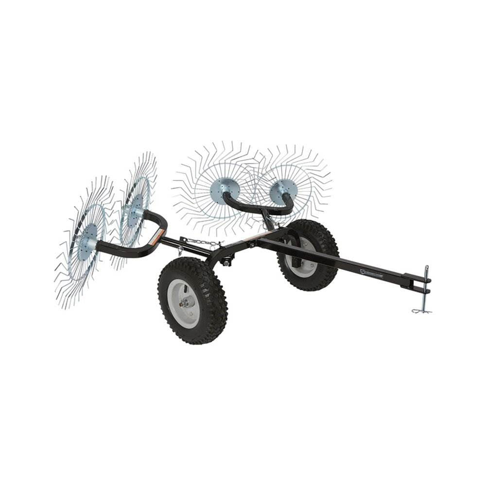 Yard Tuff 48" 4 Tine Reel Steel Outdoor Land Lawn Garden Acreage Rake (2 Pack)