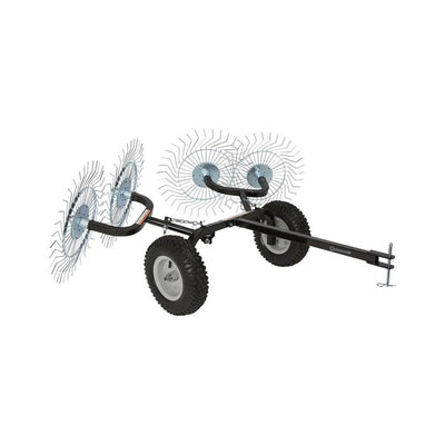 Yard Tuff 48" 4 Tine Reel Steel Outdoor Land Lawn Garden Acreage Rake (2 Pack)