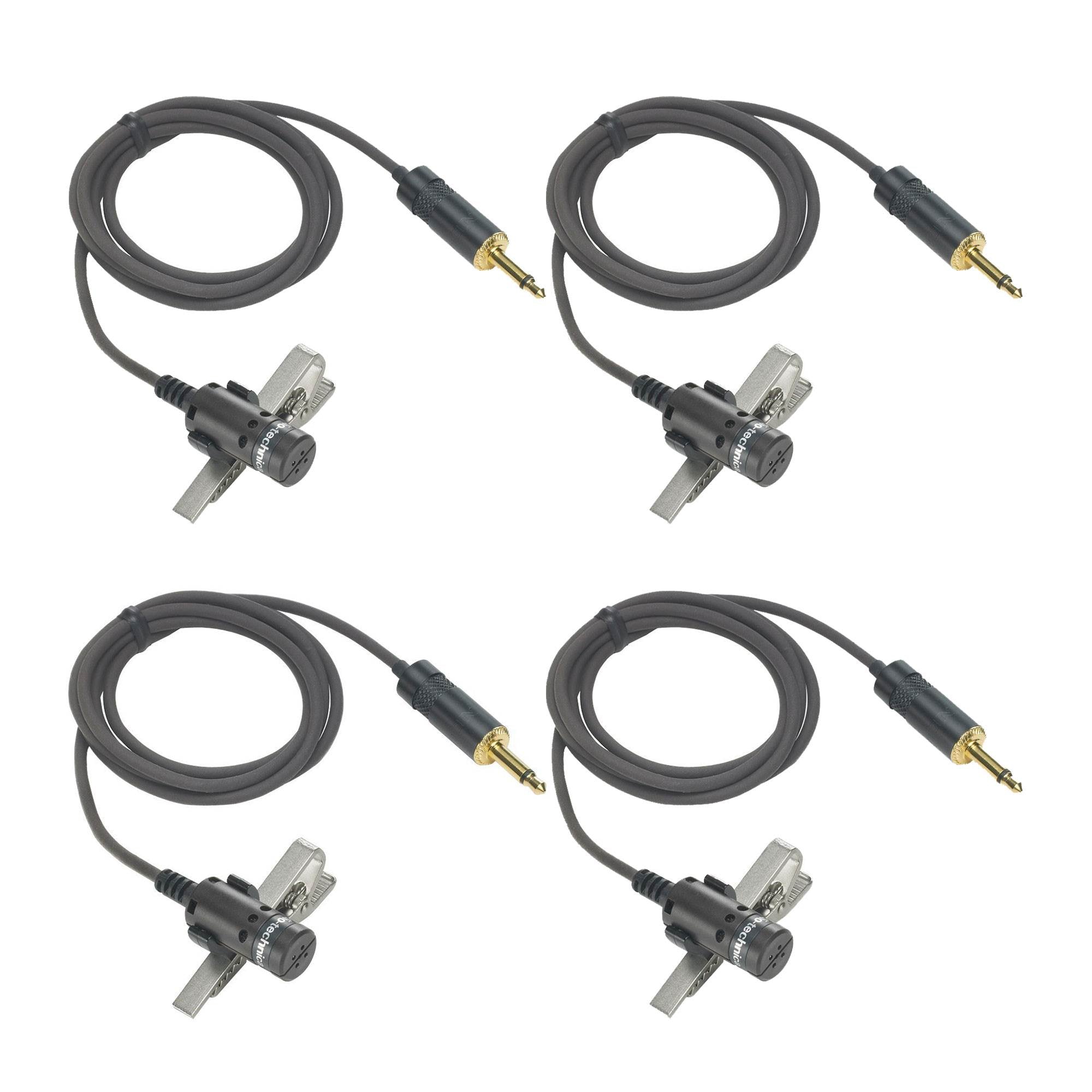 Audio Technica Cardioid Condenser Lavalier Microphone for PRO-88 (4 Pack)