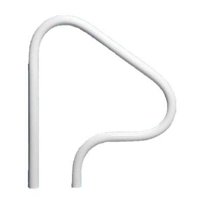 Saftron Return to Deck 3 Rust Proof Swimming Pool Handrail, White (2 Pack)