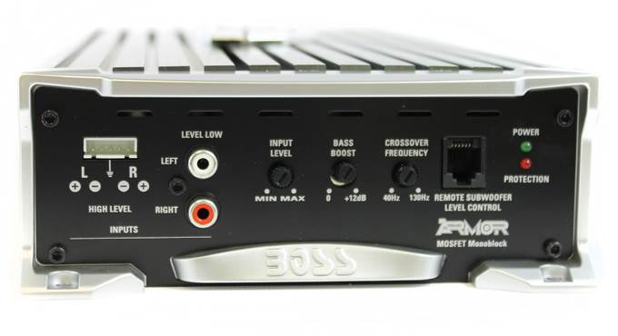 Boss Audio Armor 2500W MONO AB Car Amplifier Power Amp Mosfet + Remote (2 Pack)