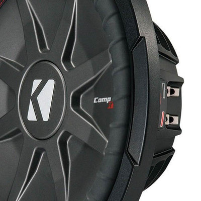 Kicker CompRT Single 12 Inch 1000W Max Dual 2 Ohm Shallow Car Subwoofer (4 Pack)