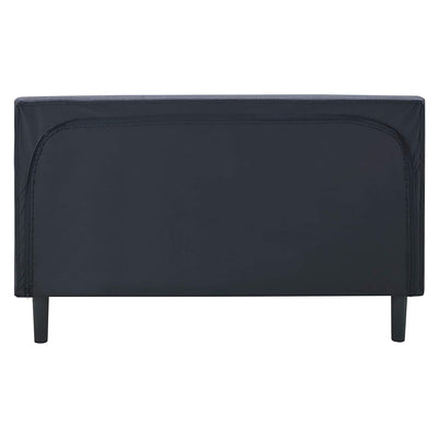 Classic Brands Mornington Tufted Upholstery Platform Bed Frame, King, Dark Grey