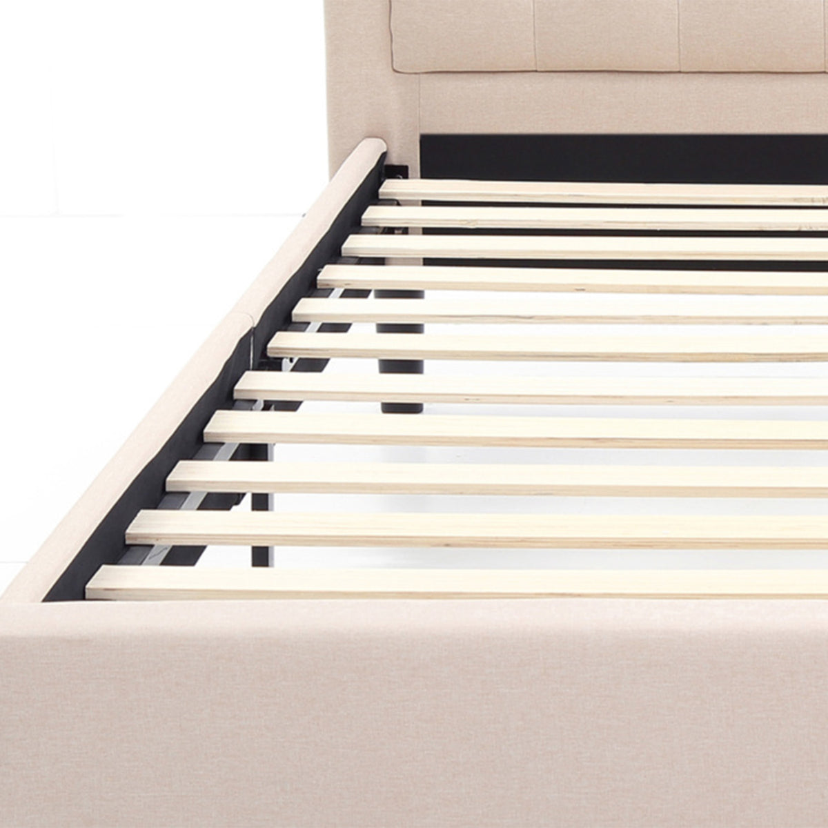 Classic Brands Mornington Compact Low Profile Platform Bed Frame, Queen, Linen