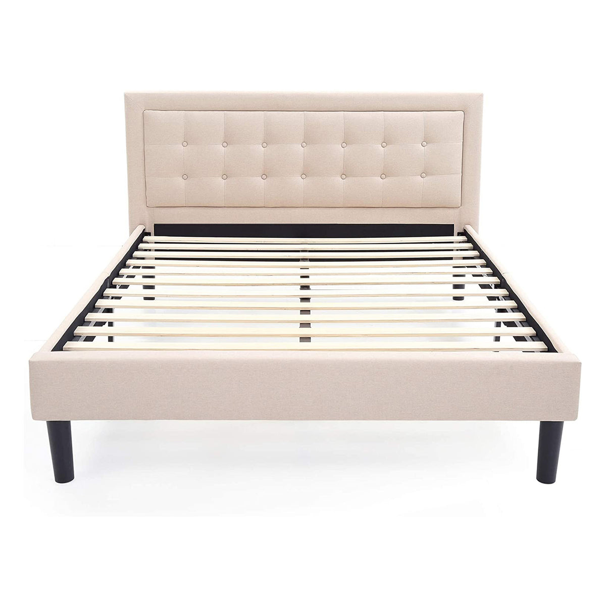 Classic Brands Mornington Upholstery Platform Headboard & Bed Frame, King, Linen