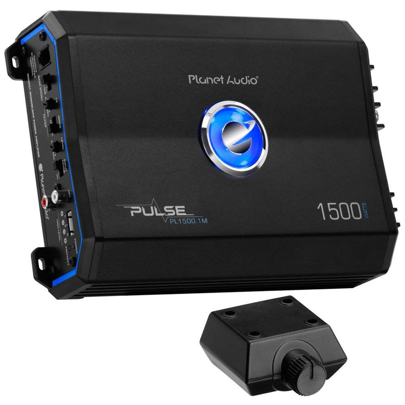 Planet Audio Pulse 1500W Monoblock Class AB MOSFET Amplifier w/ Remote (6 Pack)
