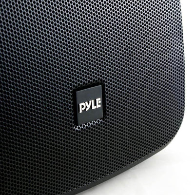 Pyle 5.25 Inch 600W Indoor Outdoor Waterproof Bluetooth Black Speaker (4 Pack)