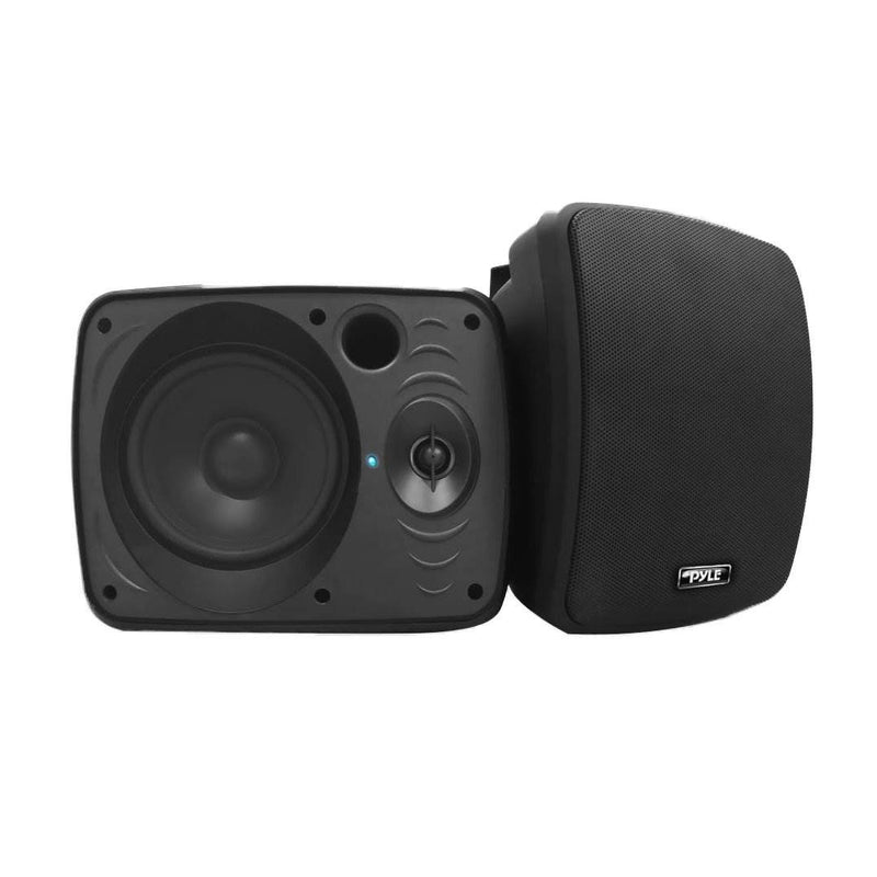 Pyle 5.25 Inch 600W Indoor Outdoor Waterproof Bluetooth Black Speaker (8 Pack)