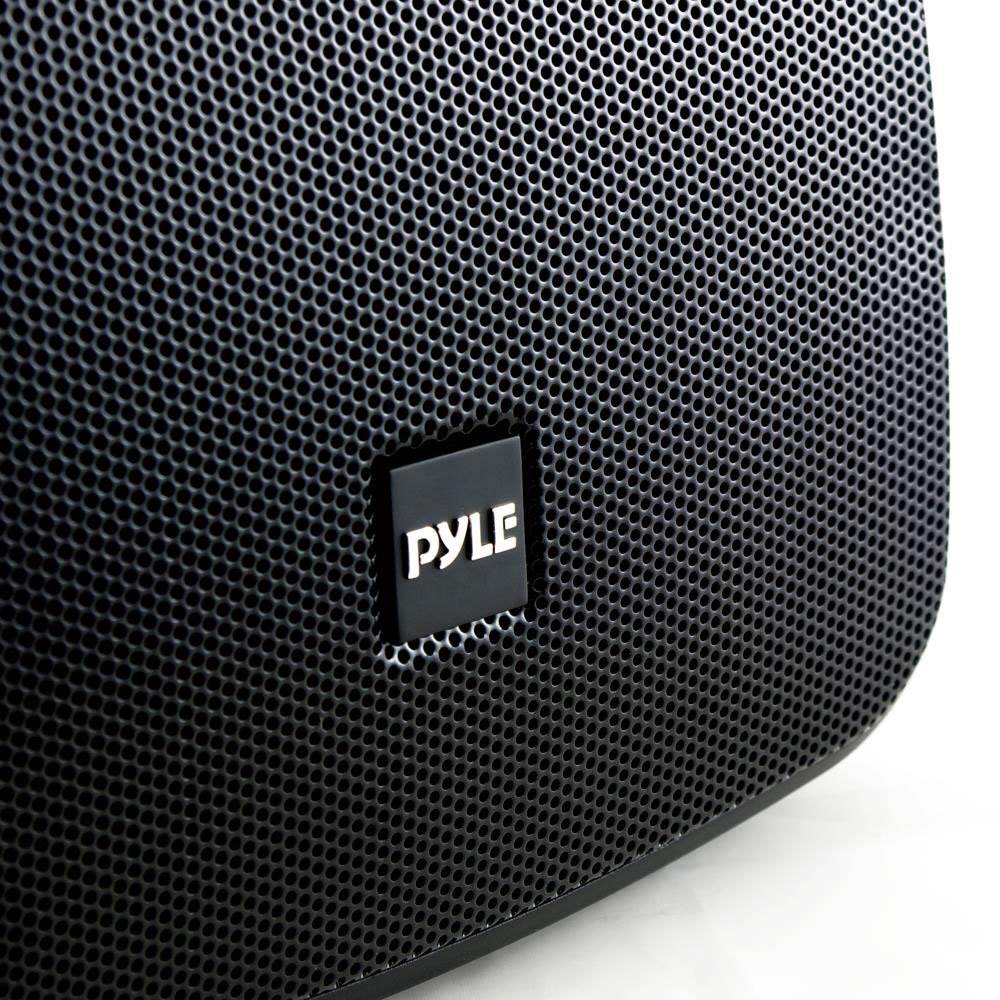 Pyle 5.25 Inch 600W Indoor Outdoor Waterproof Bluetooth Black Speaker (8 Pack)