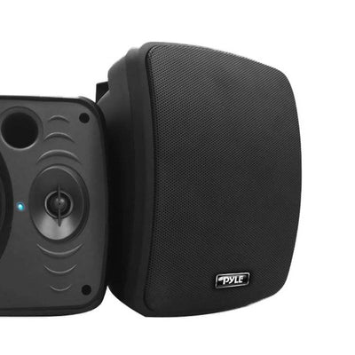 Pyle 5.25 Inch 600W Indoor Outdoor Waterproof Bluetooth Black Speaker (8 Pack)