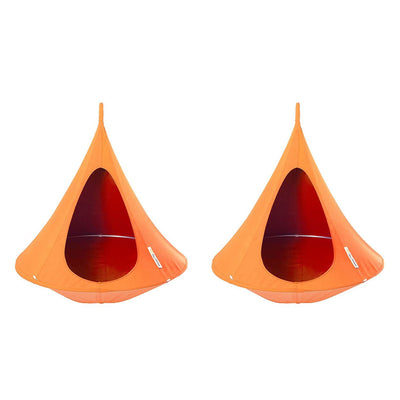 Vivere Bonsai Cacoon Lightweight Soft Indoor or Outdoor Hammock, Mango (2 Pack)