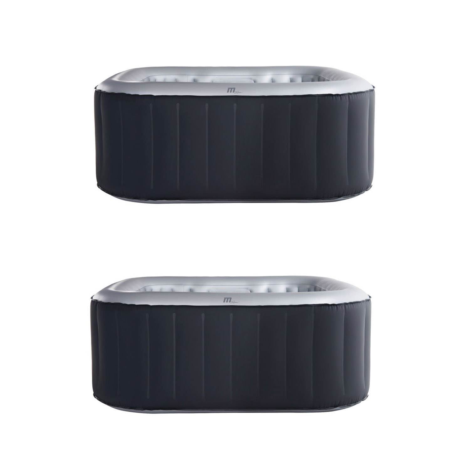 MSpa Alpine Inflatable Hot Tub Jacuzzi Jet Bubble Massage Outdoor Spa (2 Pack)