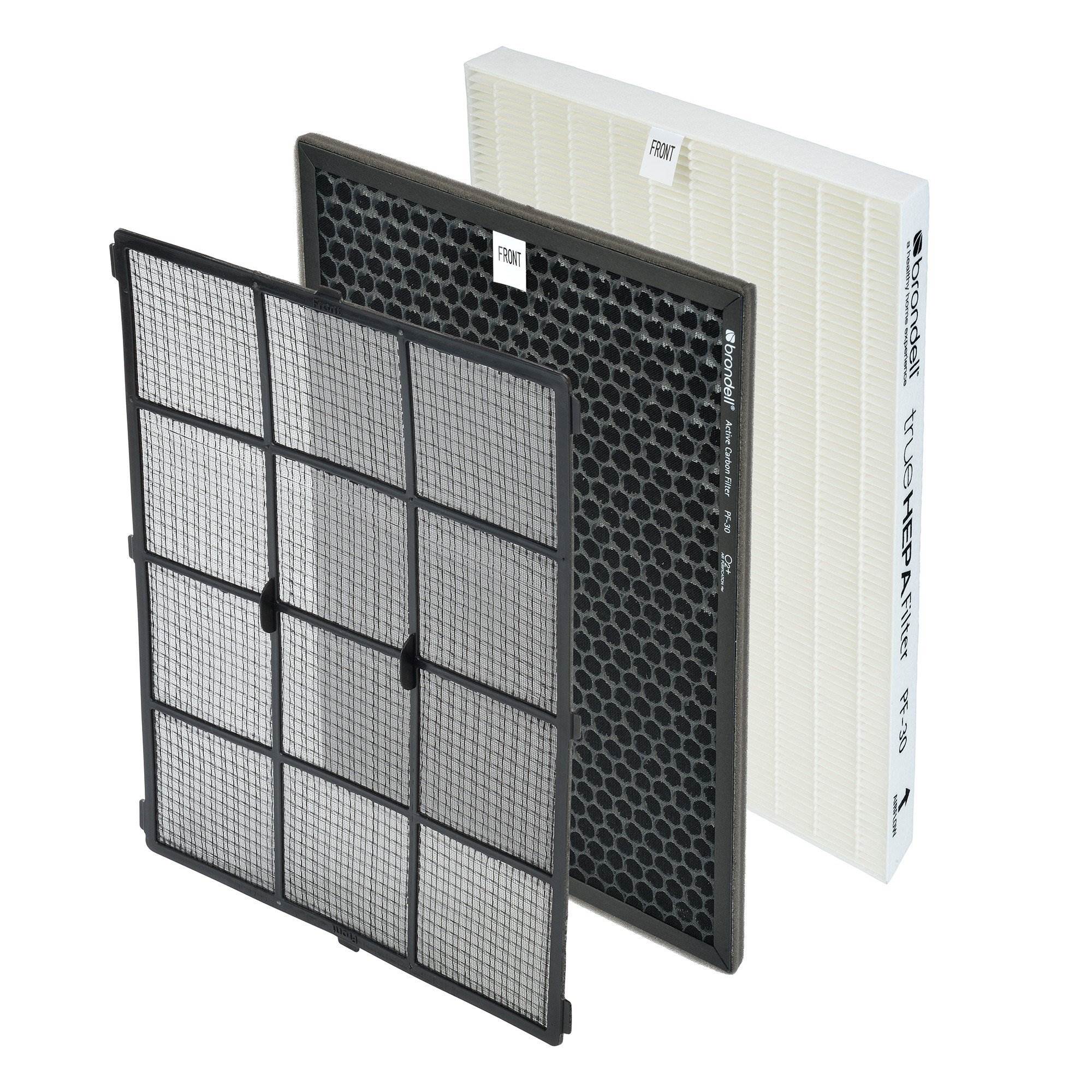 Brondell O2+ Balance True 3 Stage Carbon Filtration Air Purifier, Black (2 Pk)
