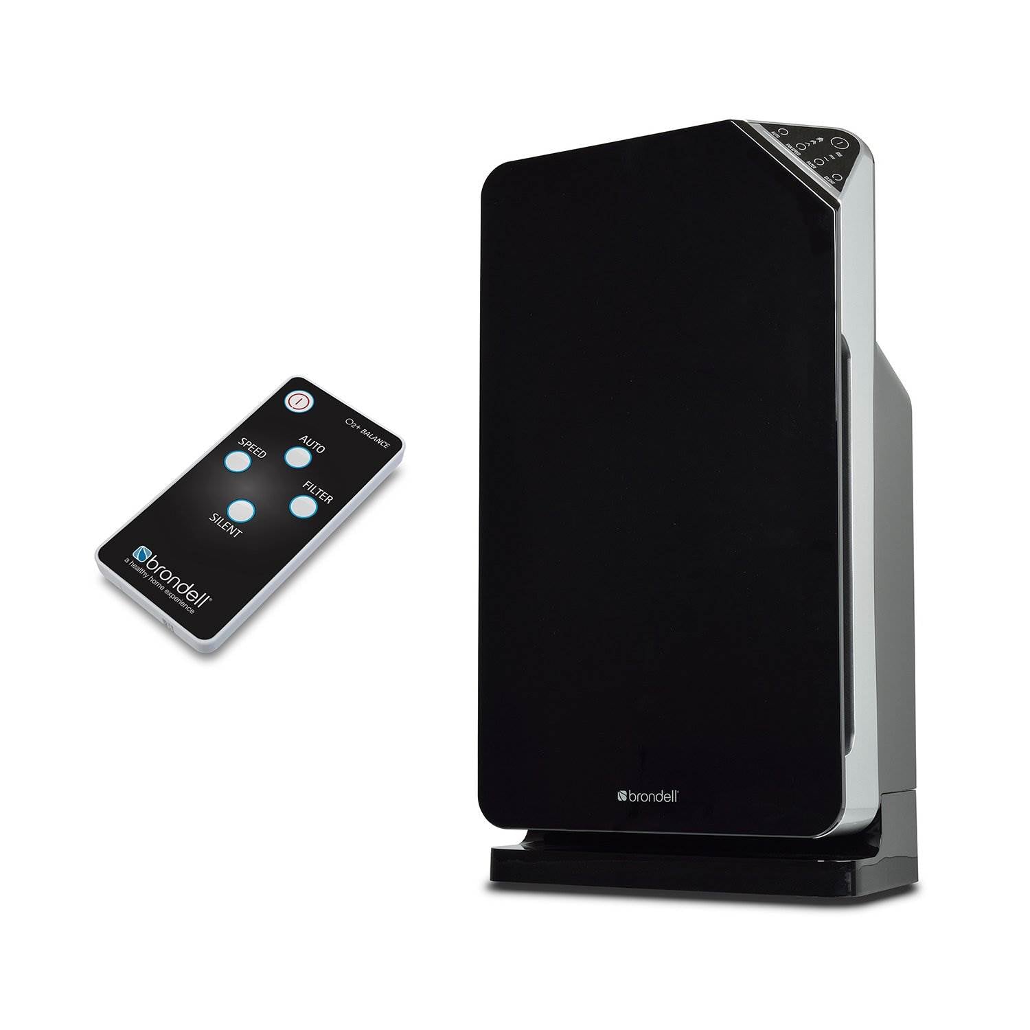 Brondell O2+ Balance True 3 Stage Carbon Filtration Air Purifier, Black (2 Pk)