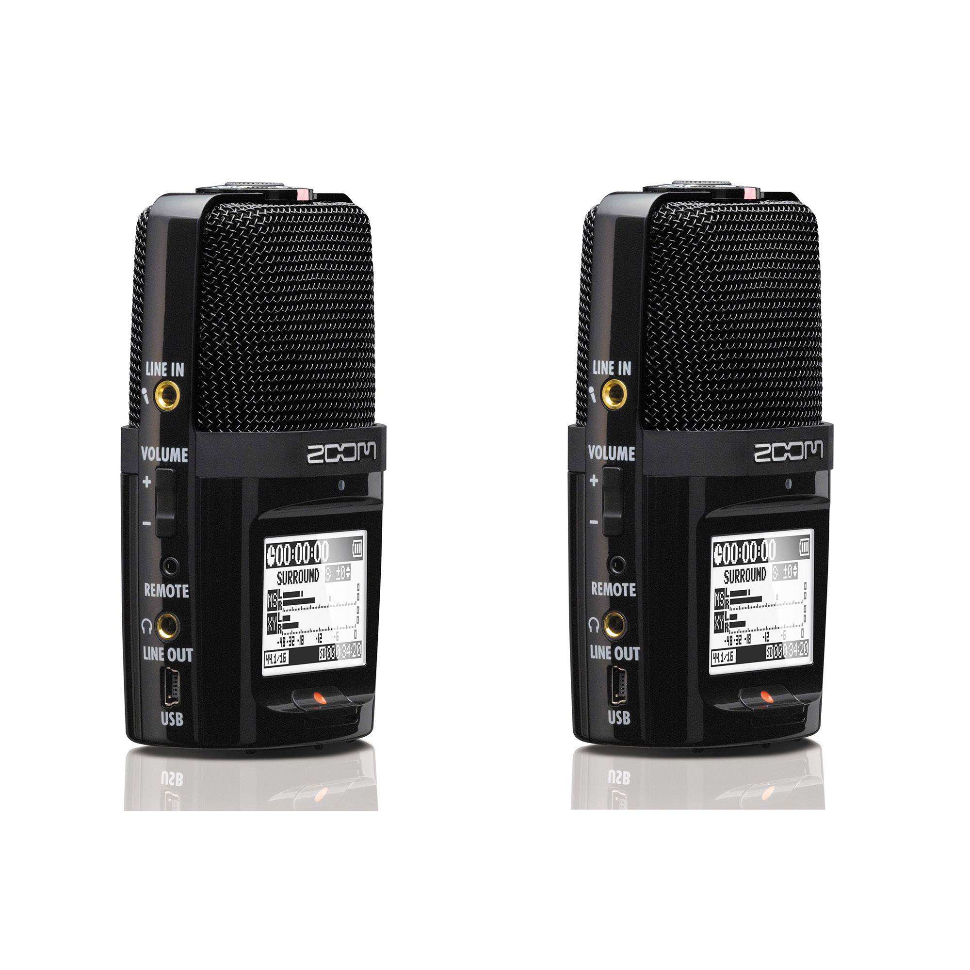 Zoom H2n Recorder Digital Audio Portable Hand Recorder with SD Card (2 Pack)