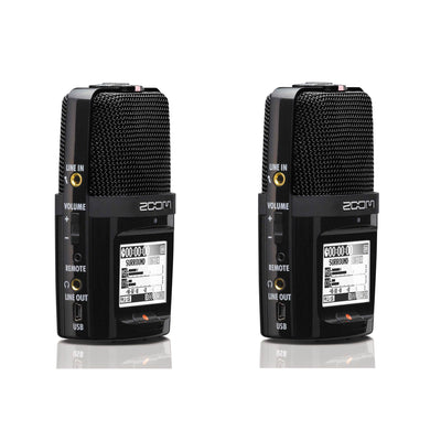 Zoom H2n Recorder Digital Audio Portable Hand Recorder with SD Card (2 Pack)