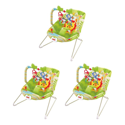 Fisher Price Friends Infant Baby Interactive Vibrating Baby Bouncer (3 Pack)