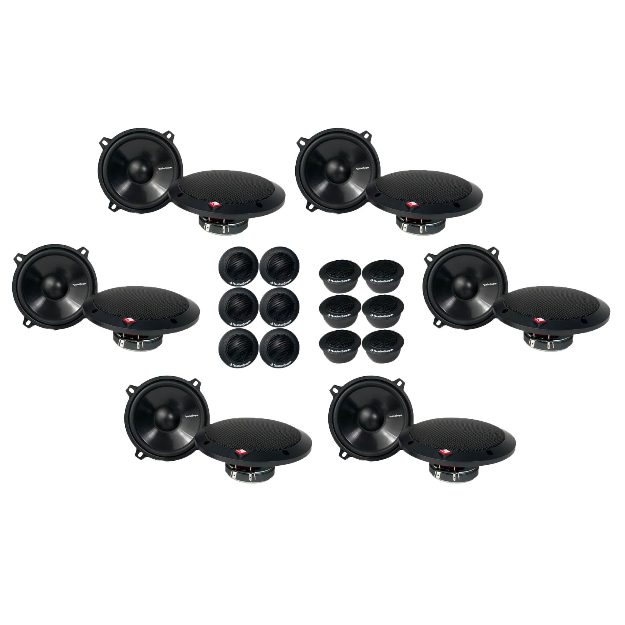 Rockford Fosgate R152-S 5.25" 80 Watt 2-Way Car Audio Speakers Set (6 Pack)
