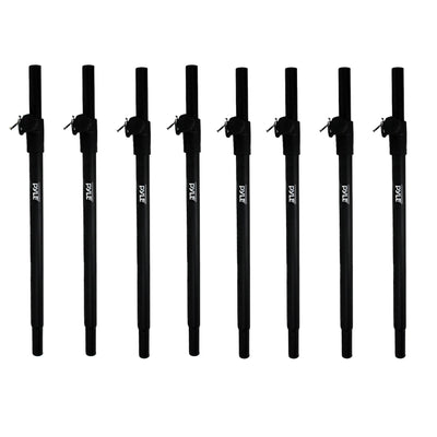 Pyle 58-Inch Adjustable Anodized Aluminum Speaker Mounted Speaker Pole (8 Pack)