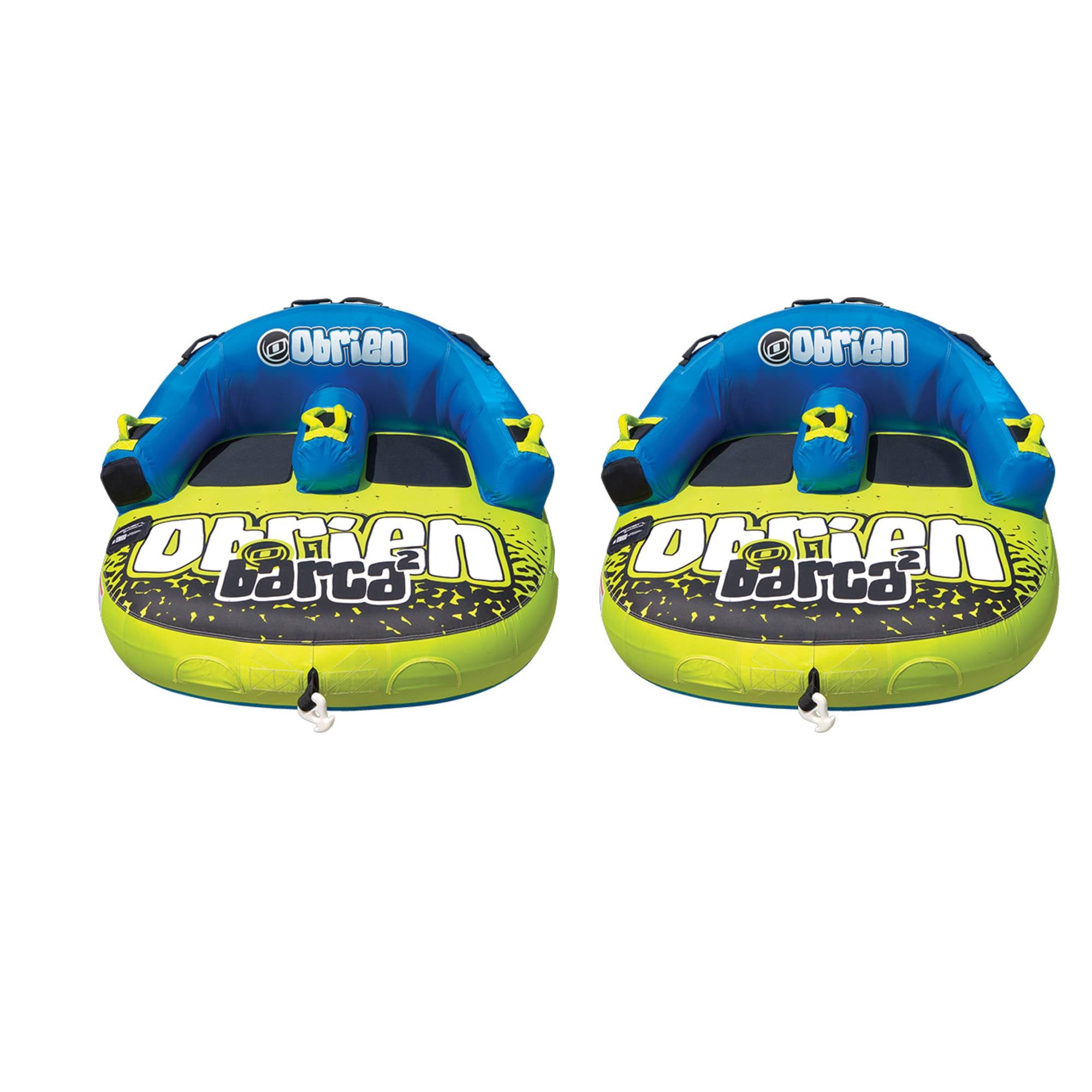 OBrien Barca 2 Kickback Inflatable 2 Person Towable Water Tube Raft (2 Pack)