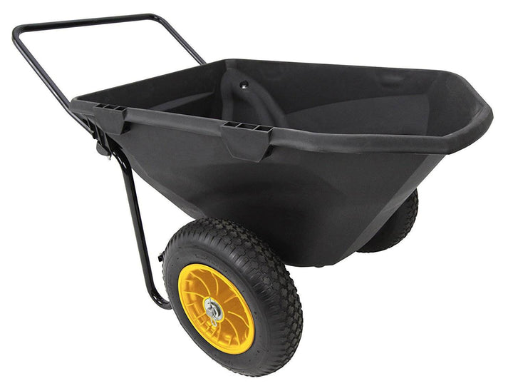 Polar Trailer 7 Cubic Foot Heavy Duty Utility Yard Wheelbarrow Cub Cart (2 Pack)