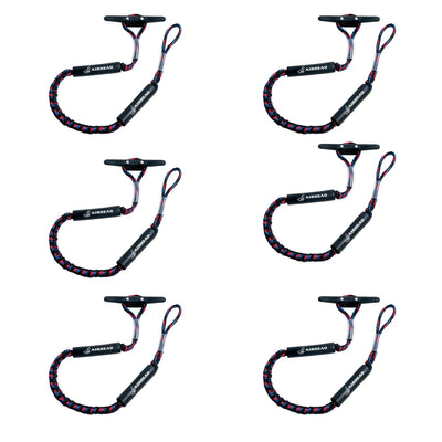 AIRHEAD Bungee Dock Line 5 Feet Boat Cord, Stretches to 7 Feet (6 Pack) - VMInnovations