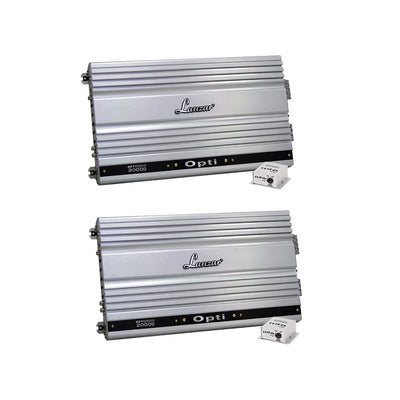 LANZAR 2000 Watt Mono Block D Optidrive Digital Car Audio Amplifier Amp (2 Pack)