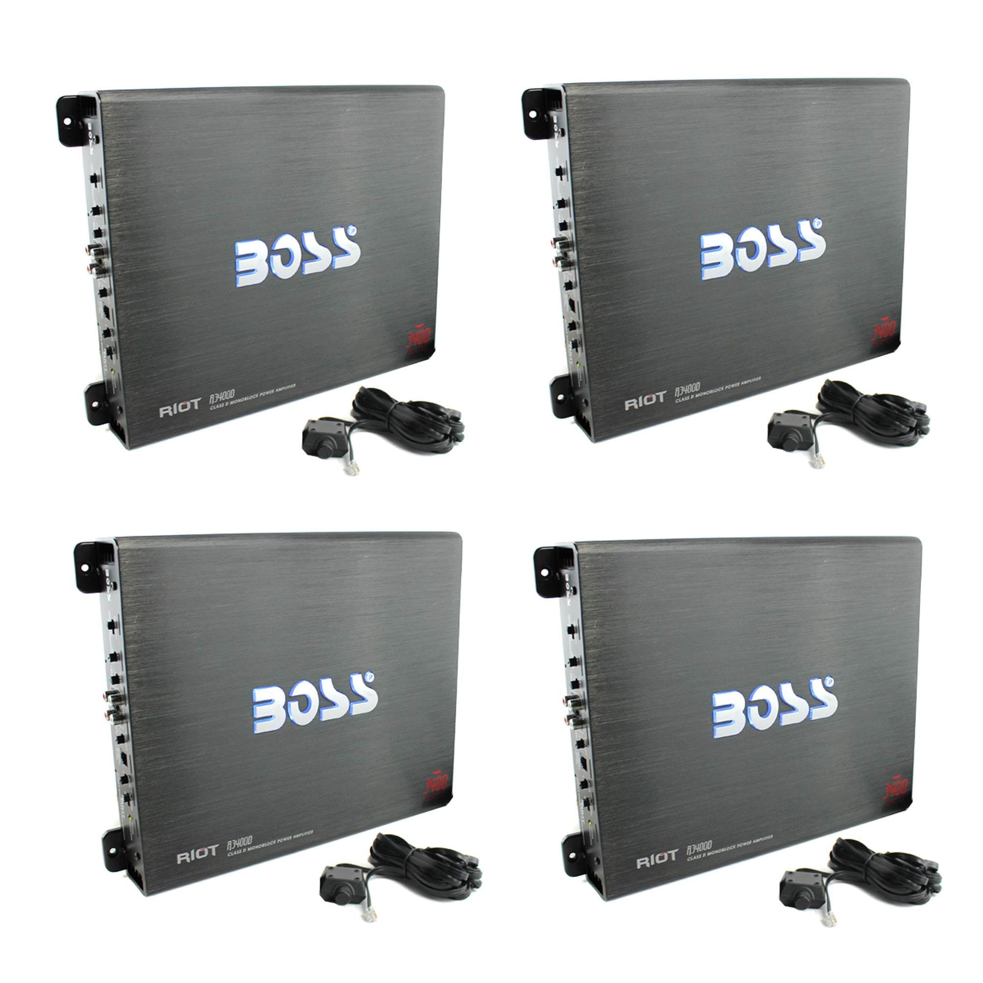 Boss Audio 3400W Mono Block Class D Car Audio Power Amplifier Amp (4 Pack)